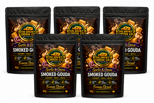 Freeze Dried Garlic and Onion Smoked Gouda (5-40g bags)
