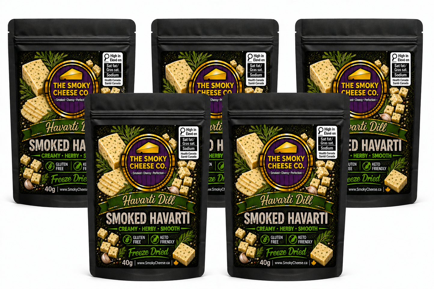 Freeze Dried Smoked Havarti Dill (5-40g bags)