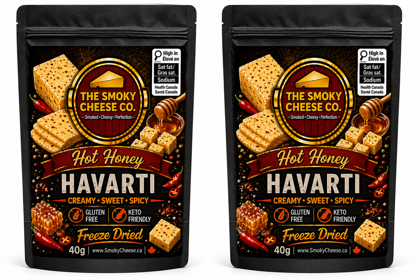 Freeze Dried Hot Honey Havarti (2-40g bags)